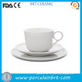 New product double plate white ceramic Coffee Mug
